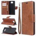 For Sony Xperia 20 Lambskin Texture Pure Color Horizontal Flip PU Leather Case with Holder & Card Slots & Wallet & Lanyard(Brown) - 1
