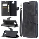 For Sony Xperia 20 Lambskin Texture Pure Color Horizontal Flip PU Leather Case with Holder & Card Slots & Wallet & Lanyard(Black) - 1