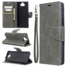 For Sony Xperia 20 Lambskin Texture Pure Color Horizontal Flip PU Leather Case with Holder & Card Slots & Wallet & Lanyard(Gray) - 1