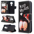 For Nokia 6.2 / 7.2 Colored Drawing Pattern Horizontal Flip Leather Case with Holder & Card Slots & Wallet(Kiss My Ass) - 1