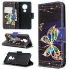 For Nokia 6.2 / 7.2 Colored Drawing Pattern Horizontal Flip Leather Case with Holder & Card Slots & Wallet(Big Butterfly) - 1