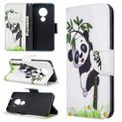 For Nokia 6.2 / 7.2 Colored Drawing Pattern Horizontal Flip Leather Case with Holder & Card Slots & Wallet(Panda Bamboo) - 1