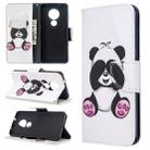 For Nokia 6.2 / 7.2 Colored Drawing Pattern Horizontal Flip Leather Case with Holder & Card Slots & Wallet(Big Panda) - 1