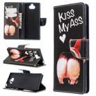 For Sony Xperia 20 Colored Drawing Pattern Horizontal Flip Leather Case with Holder & Card Slots & Wallet(Kiss My Ass) - 1