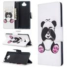 For Sony Xperia 20 Colored Drawing Pattern Horizontal Flip Leather Case with Holder & Card Slots & Wallet(Big Panda) - 1