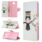 For Sony Xperia 20 Colored Drawing Pattern Horizontal Flip Leather Case with Holder & Card Slots & Wallet(Tree Owl) - 1