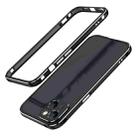 For iPhone 13 mini Aurora Series Lens Protector + Metal Frame Protective Case (Black Silver) - 1