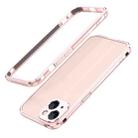 For iPhone 13 Aurora Series Lens Protector + Metal Frame Protective Case(Rose Gold) - 1