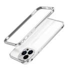 For iPhone 13 Pro Aurora Series Lens Protector + Metal Frame Protective Case (Silver) - 1