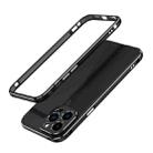 For iPhone 13 Pro Aurora Series Lens Protector + Metal Frame Protective Case (Black Silver) - 1