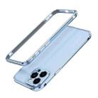 For iPhone 13 Pro Aurora Series Lens Protector + Metal Frame Protective Case (Blue Silver) - 1