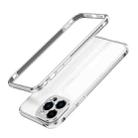 For iPhone 13 Pro Max Aurora Series Lens Protector + Metal Frame Protective Case (Silver) - 1