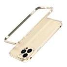 For iPhone 13 Pro Max Aurora Series Lens Protector + Metal Frame Protective Case (Gold Silver) - 1
