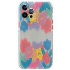Shockproof TPU Pattern Protective Case For iPhone 13(Graffiti Pink Love) - 1