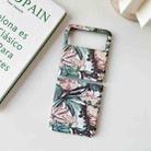 For Samsung Galaxy Z Flip3 5G Small Floral Shockproof PC + Water Paste Protective Case(Flower Bush Green Leaves) - 1