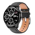 M103 1.35 inch IPS Color Screen IP67 Waterproof Smart Watch, Support Sleep Monitoring / Heart Rate Monitoring / Bluetooth Call / Music Playback, Style: Leather Strap(Black) - 1