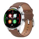 M103 1.35 inch IPS Color Screen IP67 Waterproof Smart Watch, Support Sleep Monitoring / Heart Rate Monitoring / Bluetooth Call / Music Playback, Style: Leather Strap(Brown) - 1