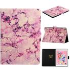 For iPad 10.2 / 10.5 TPU Horizontal Flip Leather Case with Holder & Card Slot & Sleep / Wake-up Function(Pink Marble) - 1