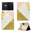 For iPad Mini 1 / 2 / 3 / 4 / 5 TPU Horizontal Flip Leather Case with Holder & Card Slot & Sleep / Wake-up Function(White Gold) - 1