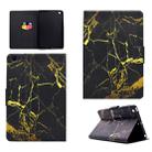 For iPad Mini 1 / 2 / 3 / 4 / 5 TPU Horizontal Flip Leather Case with Holder & Card Slot & Sleep / Wake-up Function(Black Gold) - 1