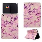 For iPad Mini 1 / 2 / 3 / 4 / 5 TPU Horizontal Flip Leather Case with Holder & Card Slot & Sleep / Wake-up Function(Pink Marble) - 1