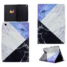 For iPad Mini 1 / 2 / 3 / 4 / 5 TPU Horizontal Flip Leather Case with Holder & Card Slot & Sleep / Wake-up Function(Blue White Stitching) - 1