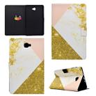 For Galaxy Tab A 10.1 (2016) T580 TPU Horizontal Flip Leather Case with Holder & Card Slot & Sleep / Wake-up Function(White Gold) - 1