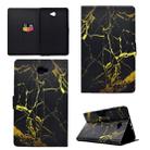 For Galaxy Tab A 10.1 (2016) T580 TPU Horizontal Flip Leather Case with Holder & Card Slot & Sleep / Wake-up Function(Black Gold) - 1