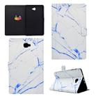 For Galaxy Tab A 10.1 (2016) T580 TPU Horizontal Flip Leather Case with Holder & Card Slot & Sleep / Wake-up Function(White Marble) - 1