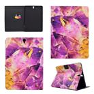 For Galaxy Tab S3 9.7 T820 TPU Horizontal Flip Leather Case with Holder & Card Slot & Sleep / Wake-up Function(Amethyst) - 1