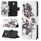 For Xiaomi Redmi 8A Colored Drawing Pattern Horizontal Flip Leather Case with Holder & Card Slots & Wallet(White Butterfly) - 1