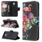 For Xiaomi Redmi 8A Colored Drawing Pattern Horizontal Flip Leather Case with Holder & Card Slots & Wallet(Flamingo) - 1