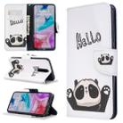 For Xiaomi Redmi 8 Colored Drawing Pattern Horizontal Flip Leather Case with Holder & Card Slots & Wallet(Hello Panda) - 1