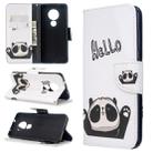 For Nokia 6.2 / 7.2 Colored Drawing Pattern Horizontal Flip Leather Case with Holder & Card Slots & Wallet(Hello Panda) - 1