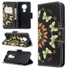 For Nokia 6.2 / 7.2 Colored Drawing Pattern Horizontal Flip Leather Case with Holder & Card Slots & Wallet(Butterfly) - 1