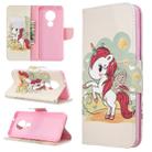 For Nokia 6.2 / 7.2 Colored Drawing Pattern Horizontal Flip Leather Case with Holder & Card Slots & Wallet(Unicorn) - 1