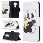 For Nokia 6.2 / 7.2 Colored Drawing Pattern Horizontal Flip Leather Case with Holder & Card Slots & Wallet(Baby Bottle Panda) - 1