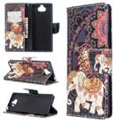 For Sony Xperia 20 Colored Drawing Pattern Horizontal Flip Leather Case with Holder & Card Slots & Wallet(Flower Elephant) - 1