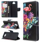 For Sony Xperia 20 Colored Drawing Pattern Horizontal Flip Leather Case with Holder & Card Slots & Wallet(Flamingo) - 1