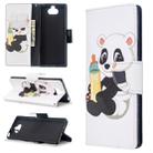 For Sony Xperia 20 Colored Drawing Pattern Horizontal Flip Leather Case with Holder & Card Slots & Wallet(Baby Bottle Panda) - 1