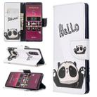 For Sony Xperia 5 /  XZ5 Colored Drawing Pattern Horizontal Flip Leather Case with Holder & Card Slots & Wallet(Hello Panda) - 1