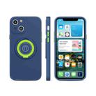 Skin Feel 2 in 1 Magnetic PC + TPU Shockproof Case with Ring Holder For iPhone 13(Dark Blue) - 1