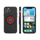 Skin Feel 2 in 1 Magnetic PC + TPU Shockproof Case with Ring Holder For iPhone 13 Pro(Black) - 1