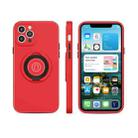 Skin Feel 2 in 1 Magnetic PC + TPU Shockproof Case with Ring Holder For iPhone 13 Pro(Red) - 1