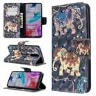 For Xiaomi Redmi 8 3D Colored Drawing Pattern Horizontal Flip Leather Case, with Holder & Card Slots & Wallet(Two Elephants) - 1