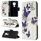 For Nokia 6.2 / 7.2 3D Colored Drawing Pattern Horizontal Flip Leather Case, with Holder & Card Slots & Wallet(Butterflies) - 1