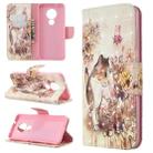 For Nokia 6.2 / 7.2 3D Colored Drawing Pattern Horizontal Flip Leather Case, with Holder & Card Slots & Wallet(Little Cat) - 1