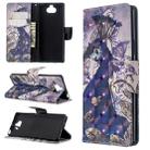 For Sony Xperia 20 3D Colored Drawing Pattern Horizontal Flip Leather Case, with Holder & Card Slots & Wallet(Peacock) - 1