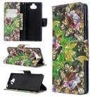 For Sony Xperia 20 3D Colored Drawing Pattern Horizontal Flip Leather Case, with Holder & Card Slots & Wallet(Green Butterfly) - 1