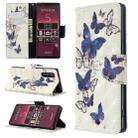 For Sony Xperia 5 / XZ5 3D Colored Drawing Pattern Horizontal Flip Leather Case, with Holder & Card Slots & Wallet(Butterflies) - 1